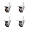 Service Caster 3 Inch Maroon Poly Wheel Swivel 3/4 Inch Square Stem Caster Set Total Lock Brake SCC-SQTTL20S314-PPUB-MRN-34-4 - alternate 1